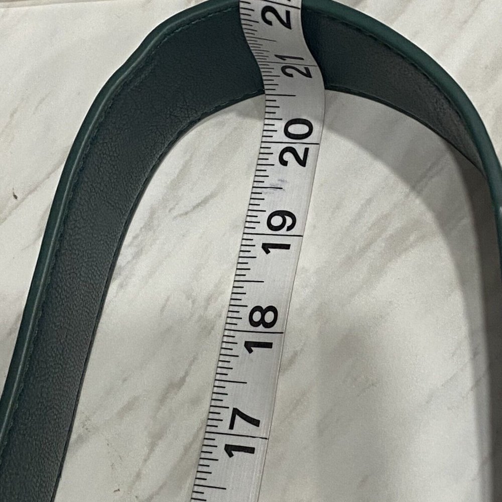 Anthropologie Teal Green Crossbody Bag With Gold Studs - Picture 9 of 14